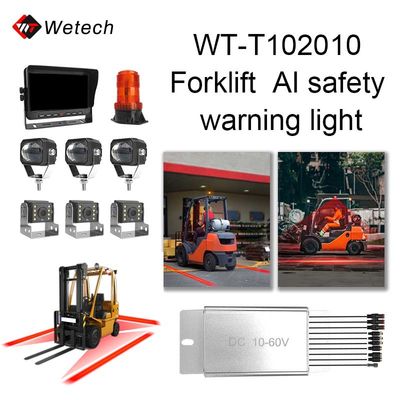 フォークリフト AI 安全警告ライト 10V - 80V フォークリフト 赤色ゾーンライト 10W 赤色