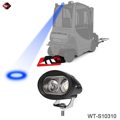 防水フォークリフト ブルースポットライト 10W LED ブルースポットライト 10V - 80V
