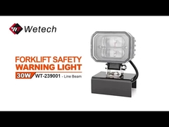 WT-239001 フォークリフト レッドゾーンライト 30W LED フォークリフト安全ライト ステンレススチール製ブラケット付き